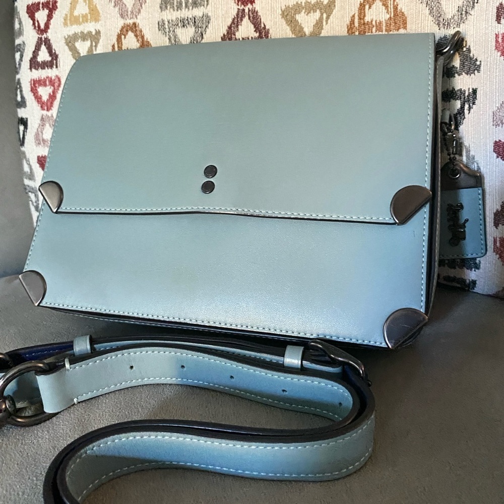 Coach 1941 Cooper Shoulder Bag in Marine Light Blue Gunmetal